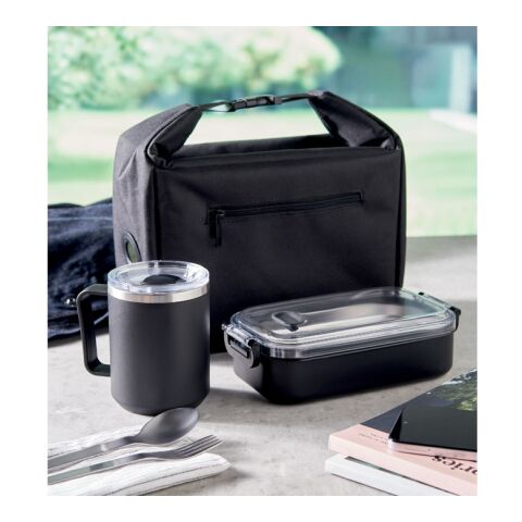 Kühltasche 600D RPET schwarz | ohne Werbeanbringung | Nicht verfügbar | Nicht verfügbar | Nicht verfügbar