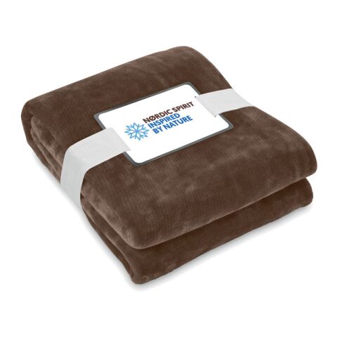 Recycelt PET-Flanell Fleece-Decke 280g/m² Schokolade | ohne Werbeanbringung | Nicht verfügbar | Nicht verfügbar | Nicht verfügbar