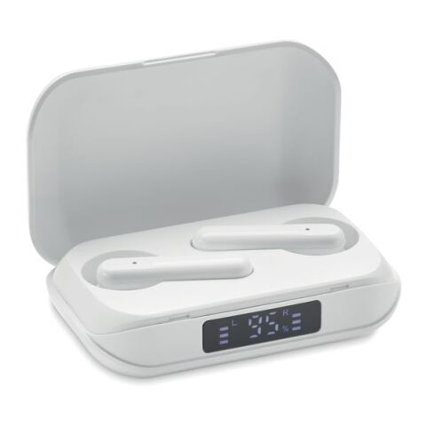 TWS-Ohrhörer recyceltes ABS weiß | ohne Werbeanbringung | Nicht verfügbar | Nicht verfügbar | Nicht verfügbar