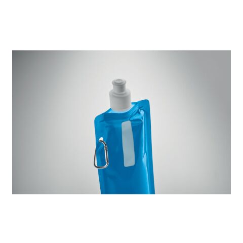 Faltbare Wasserflasche transparent blau | ohne Werbeanbringung | Nicht verfügbar | Nicht verfügbar