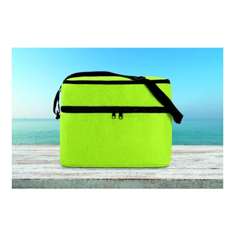 Kühltasche mit 2 Reißverschlussfächern limette | ohne Werbeanbringung | Nicht verfügbar | Nicht verfügbar | Nicht verfügbar