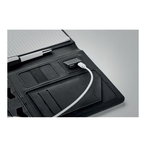 DIN A5 Portfolio &amp; Powerbank schwarz | ohne Werbeanbringung | Nicht verfügbar | Nicht verfügbar | Nicht verfügbar