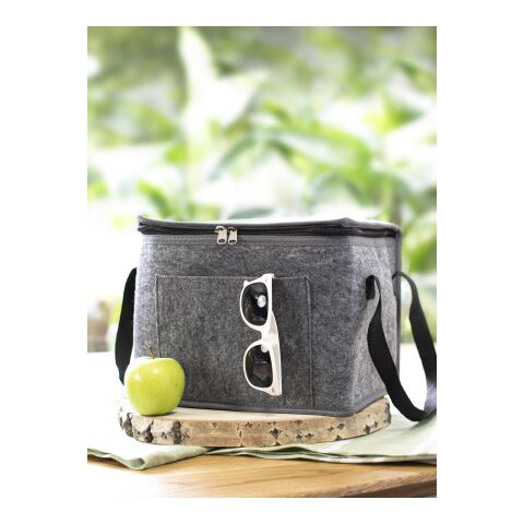 RPET-Filz-Kühltasche Mason Grau | ohne Werbeanbringung | Nicht verfügbar | Nicht verfügbar