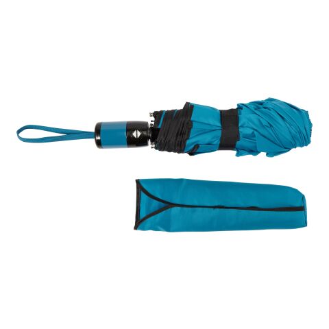 Automatik Taschenschirm ‘Dina’ aus Pongee-Seide Blau | ohne Werbeanbringung | Nicht verfügbar | Nicht verfügbar