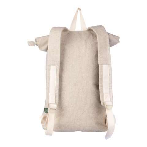 Hanf (280 gr/m2) Rolltop Rucksack Margarete beige | ohne Werbeanbringung | Nicht verfügbar | Nicht verfügbar