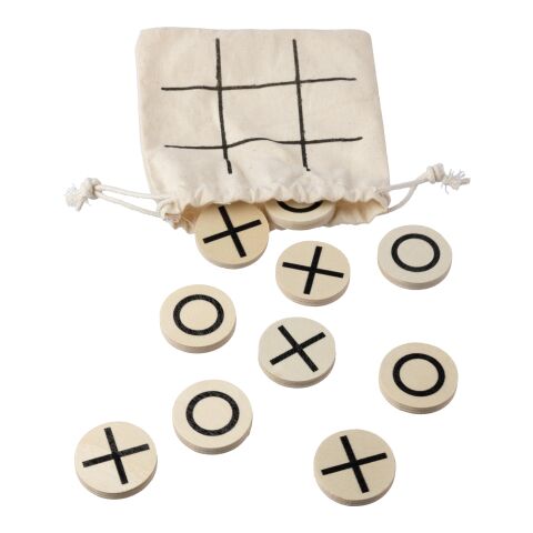 Natürliches Holz-Tic-Tac-Toe-Spiel Waltraud beige | ohne Werbeanbringung | Nicht verfügbar | Nicht verfügbar