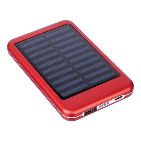 Aluminium Solar-Powerbank Tycho Rot | ohne Werbeanbringung | Nicht verfügbar | Nicht verfügbar