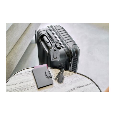 Recycelter PU-Anhänger Kaia Schwarz | ohne Werbeanbringung | Nicht verfügbar | Nicht verfügbar