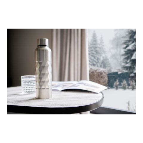 Einwandige Trinkflasche aus recyceltem Edelstahl (800 ml) Talin Silber | ohne Werbeanbringung | Nicht verfügbar | Nicht verfügbar