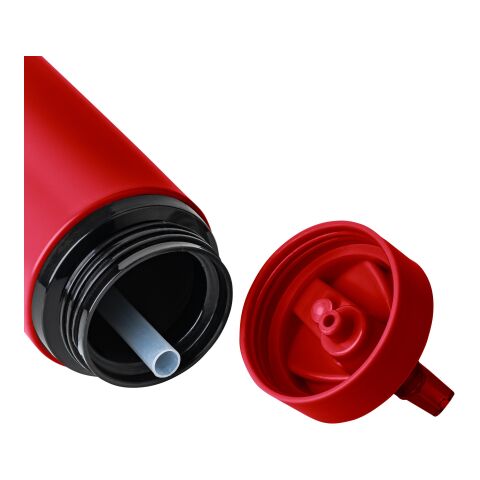 Recycelte Trinkflasche aus Edelstahl (500 ml) Zeno Rot | ohne Werbeanbringung | Nicht verfügbar | Nicht verfügbar