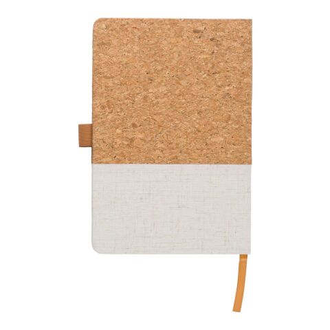 Notizbuch Trevor aus Kork und Baumwolle Weiß