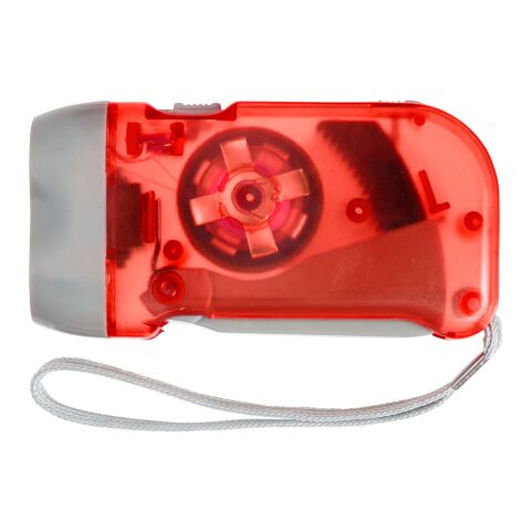 LED-Dynamotaschenlampe 'Mission' aus Kunststoff Silber