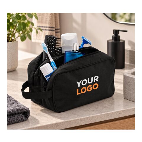 Kulturtasche 'Holiday' aus Polyester Schwarz