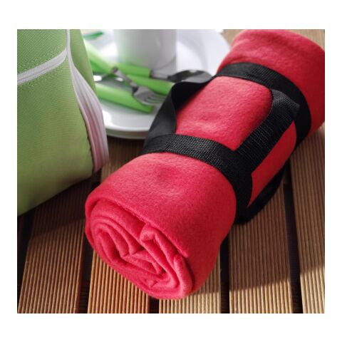 Fleece-Picknickdecke  &#039;Central&#039; Rot | ohne Werbeanbringung | Nicht verfügbar | Nicht verfügbar