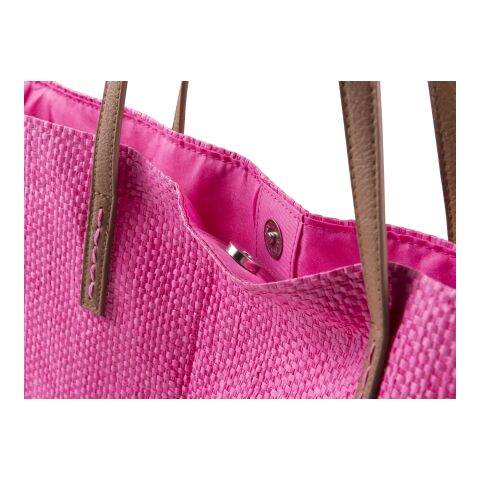 Strandtasche &#039;Calm&#039; aus Papier limone | ohne Werbeanbringung