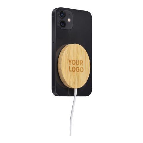 Wireless-Ladegerät aus Bambus inkl.  Kabel hellbraun | ohne Werbeanbringung | Nicht verfügbar | Nicht verfügbar