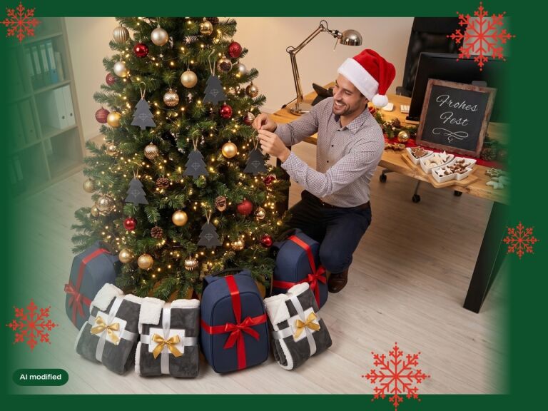Weihnachtliche Werbegeschenke mit Logo