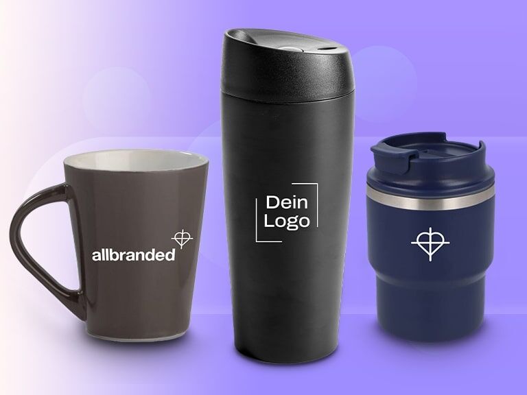 Tassen &amp; Becher mit Logo bedrucken